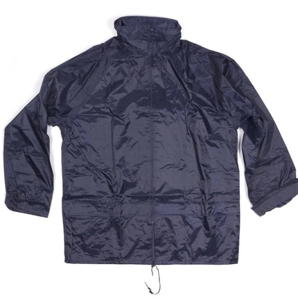 Blauw Lastpak regenpak met waterafstotende regenjas en regenbroek