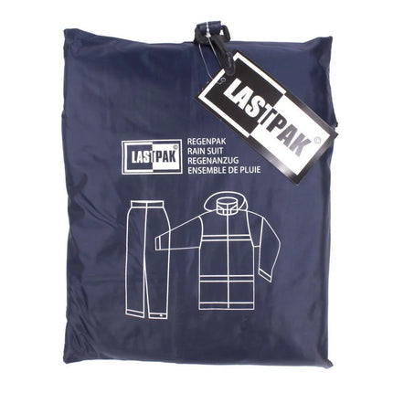 Blauw Lastpak regenpak met waterafstotende regenjas en regenbroek