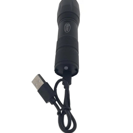 Höfftech Tactical Zaklamp 5W LED oplaadbaar met USB-kabel