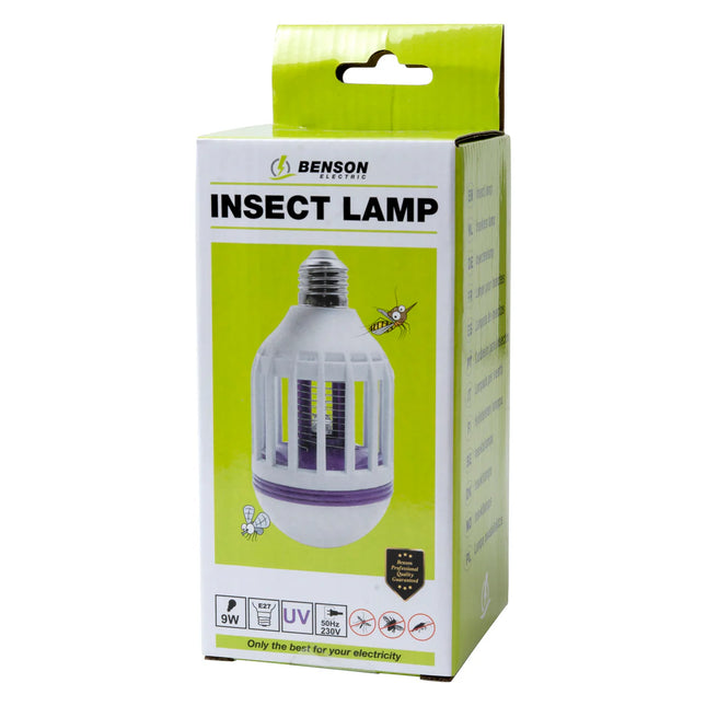 Benson 2-in-1 anti muggenlamp met E27-fitting en UV LED insectenbestrijding