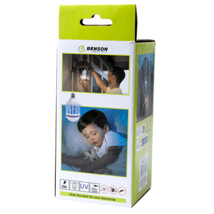 Benson 2-in-1 anti muggenlamp met E27-fitting en UV LED insectenbestrijding