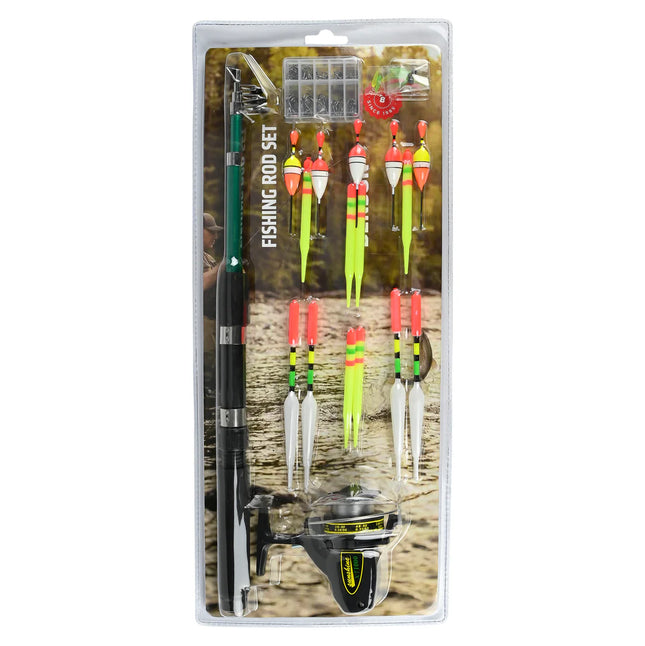 Benson complete 17-delige vishengel startersset met telescopische hengel, molen en visaccessoires