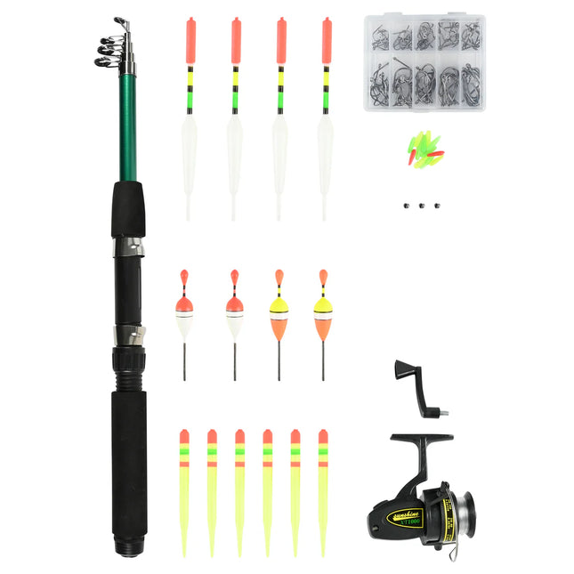 Benson complete 17-delige vishengel startersset met telescopische hengel, molen en visaccessoires