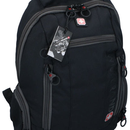 SWISSBRAND rugzak 37x41 cm zwarte rugtas voor dagelijks gebruik