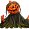 Halloween pompoenman 50 cm met licht geluid en beweging