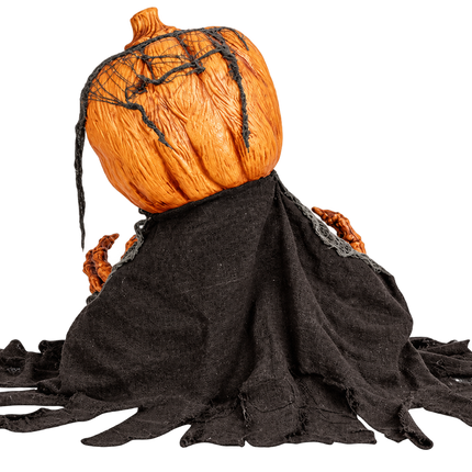 Halloween Horror Pompoenman 50 cm met Geluid, LED & Beweging - Inclusief 3 LED-spooklichtkettingen van 165 cm